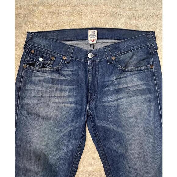 True Religion Y2K Black Cornell straight jeans Size 38 - Picture 2 of 8